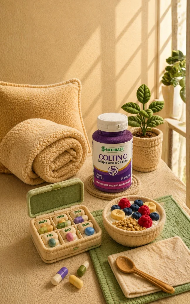Medibase Coltin C supplement vertical promotional banner